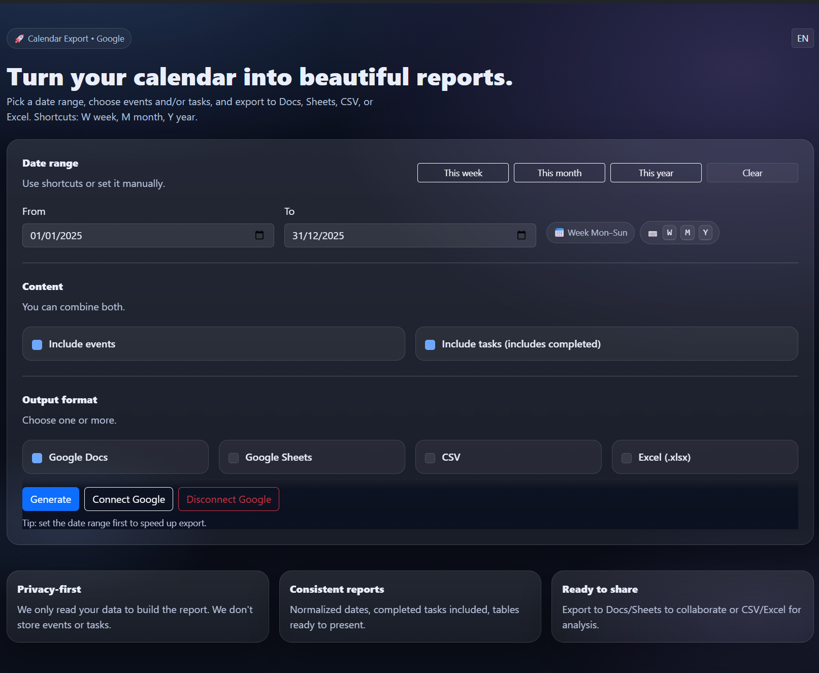 Modern UI preview